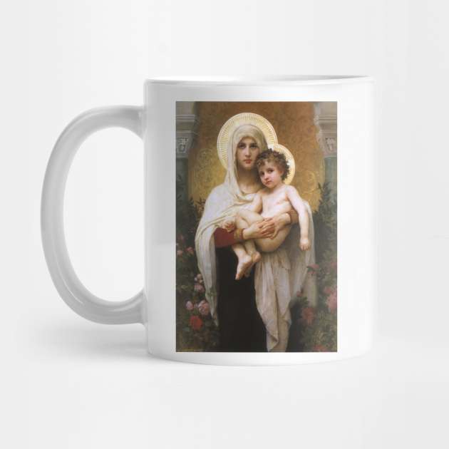 Madonna of the Roses by Bouguereau by MasterpieceCafe